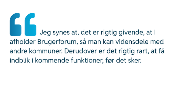 Kundecitat om Insight Tools-brugerforum roser JO Informatik for at afholde arrangementet.